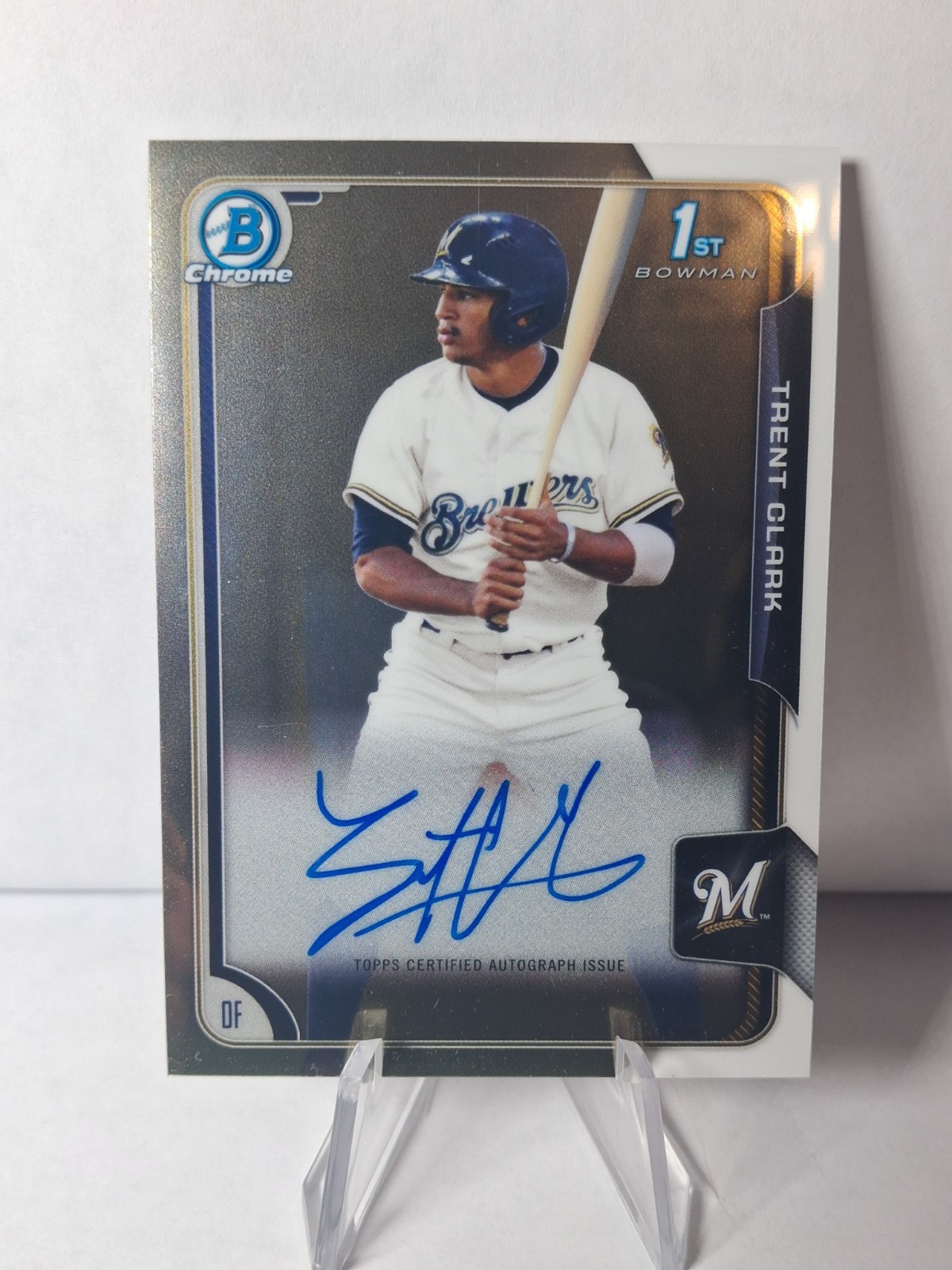 2015 Bowman Draft Chrome Trent Clark #BCA-TC Autograph AU RC