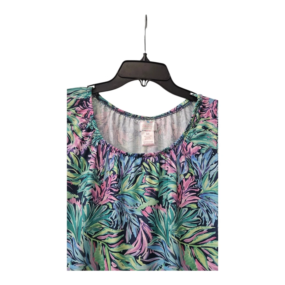 Stella Parker коллекции женщин M верхний цветочный эластичный шеи эластичной крышка рукава - Изображение 3 из 4