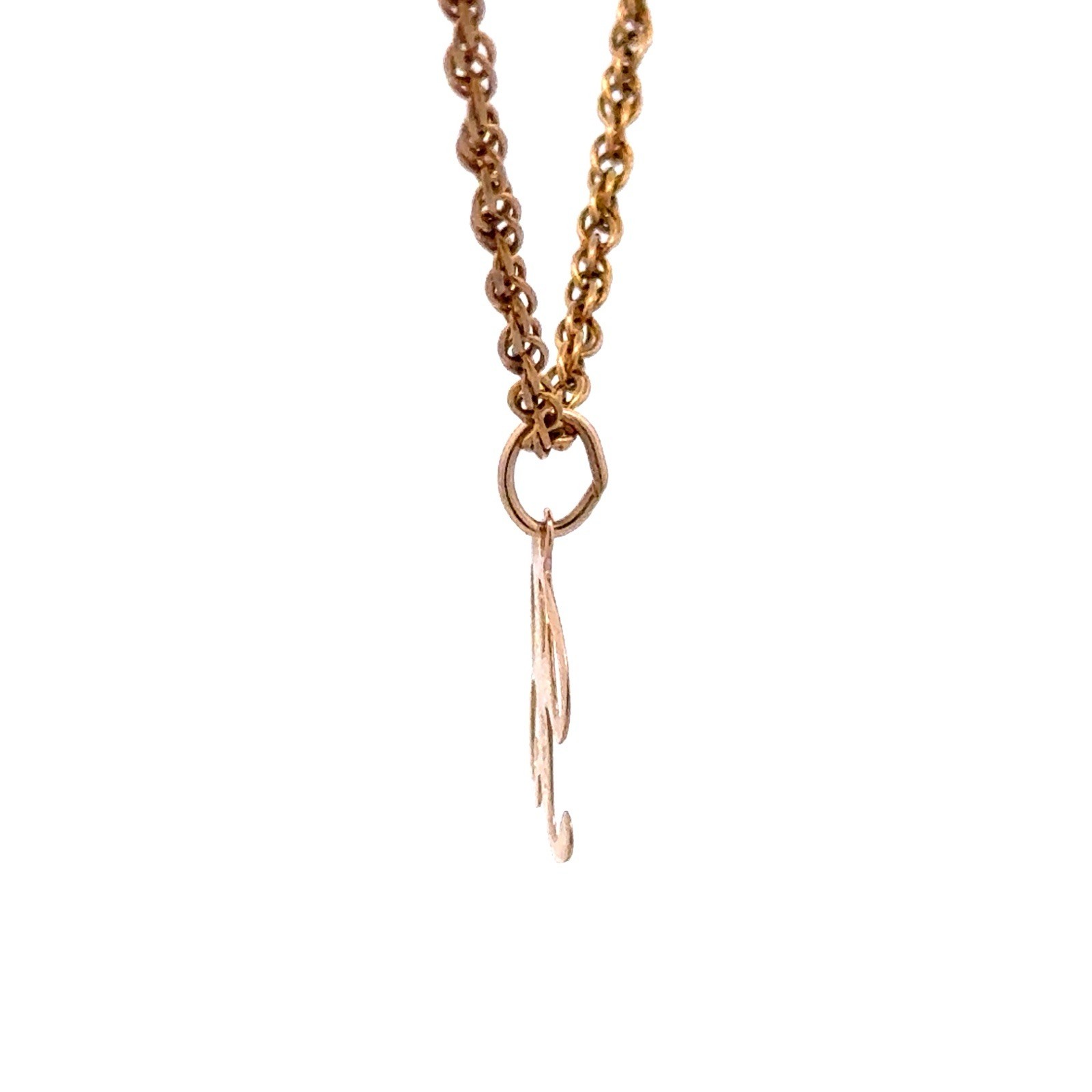 Designer 14K Yellow Gold Script Initial Monogram … - image 3