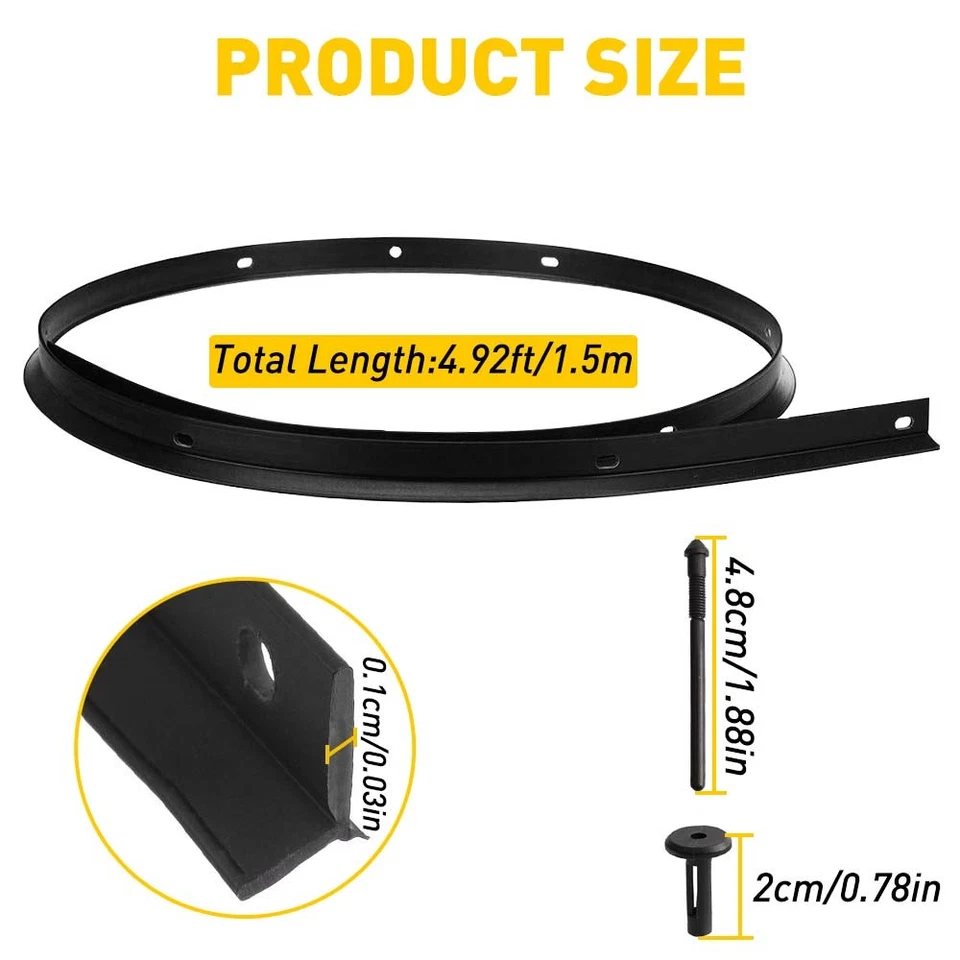 Parachoques de goma de calidad súper duradera para sello Challenger Dodge 2008-2022 Foto 3 de 4