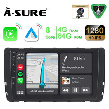 Kamera 4+64GB Android 15 Autoradio CarPlay GPS DSP Navi für VW T6.1 Transporter