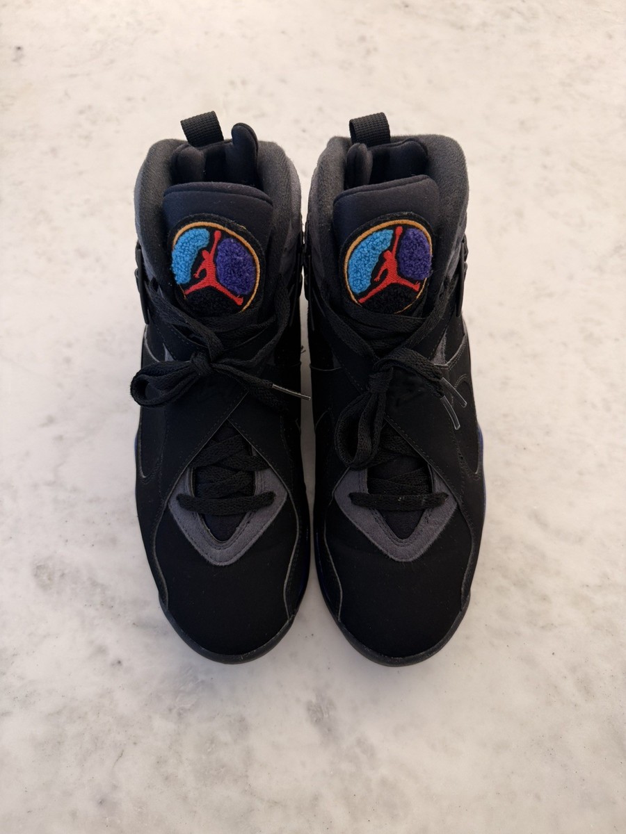 Worn Jordan Aqua 8. Size 8.5 Size 8.5 - Air Jordan 8 Retro White Aqua W for sale online  main image 4