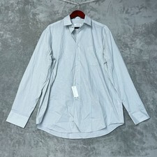 Calvin Klein Men's L Tech Active Stretch Dress Shirt Gray Plaid F1020