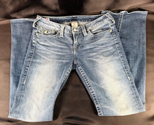 VTG True Religion Women's Blue Boot Cut Flare Stretch Jeans Sz. 31 - Made in USA