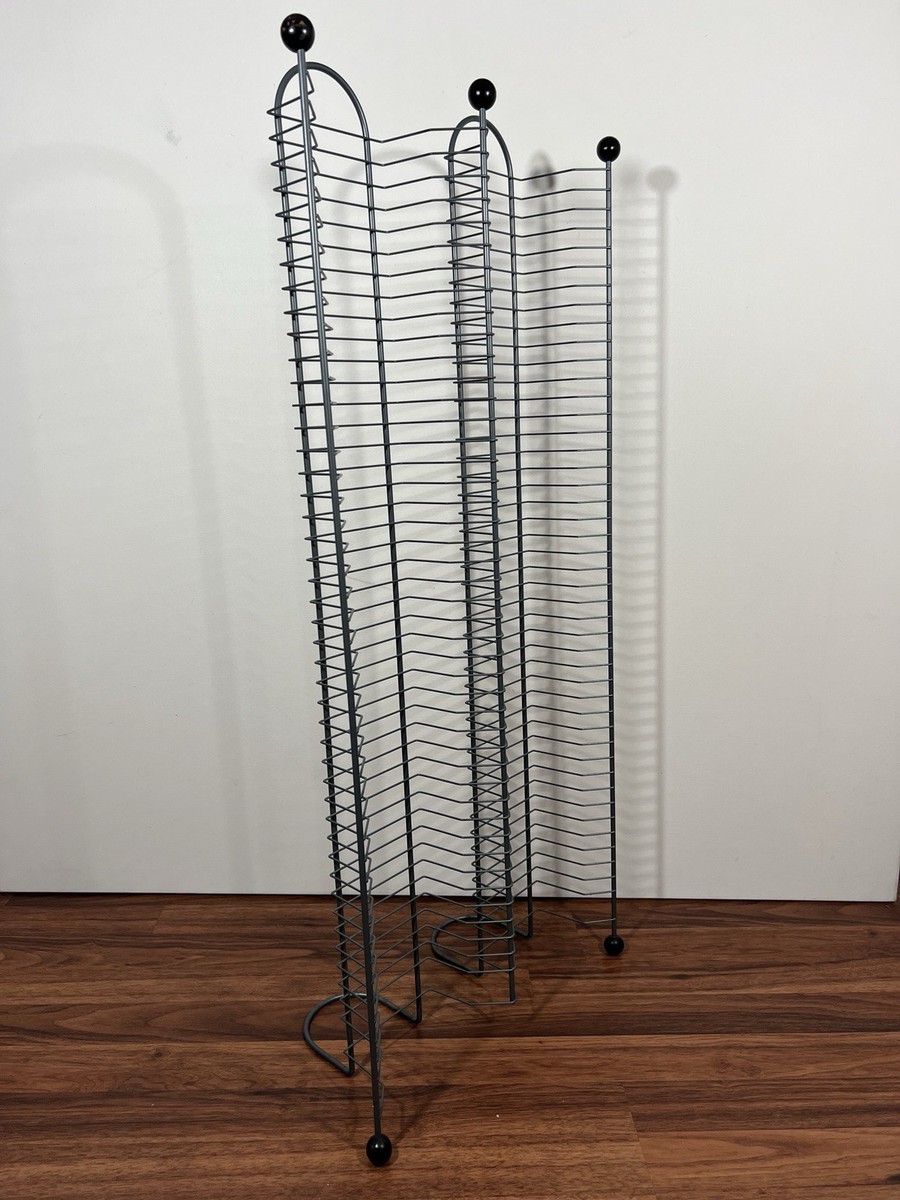 Vintage Metal Wire 90 DVD Video Game Tower Rack Stand 37” Tall Y2K
