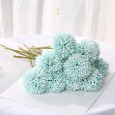 Artificial Hydrangea Flower Bouquet Home Wedding Decor Vase Arrangement Set UK