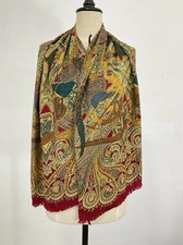 VINTAGE Women  s Silk Scarf Featuring A Colourful Abstract Themed Print 62"/18"EC