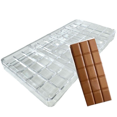 Chocolate Mold Makes Four Bars Clear Hard Plastic Mould