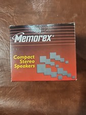MEMOREX 2 Speakers Two Compact Stereo Portable Speaker Black New Never Opened