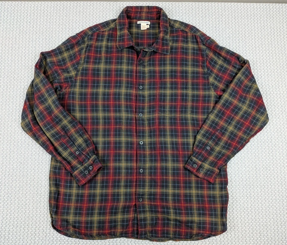 Рубашка на пуговицах мужская Carbon 2 кобальтовая размер XL красная клетчатая верхний эшелон фланель - Изображение 2 из 4