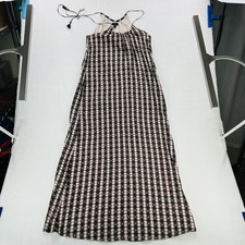 J.Crew Dress Womens Small Multicolor Geometric Halter Maxi Tassel Boho Long