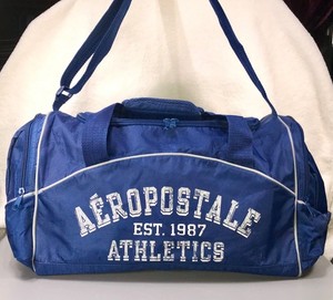 Vintage Y2K Aeropostale Athletics Medium Blue Duffle Gym Overnight Bag 10x10x20