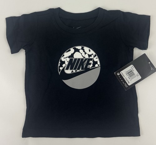 NEW Nike Graphic Logo Short Sleeve T-Shirt Sz 18 Months Black 66J589-023 Baby