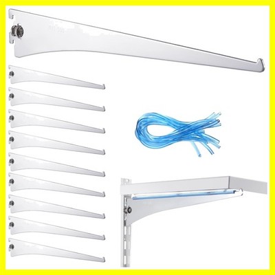 10 Pack Shelf Bracket Adjustable Shelving Brackets Single Track Twin Track Sy...
