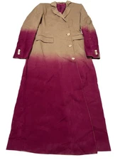 The Elder Statesman Double Breasted Long Blazer in Toasty Vilaga Bright Pink