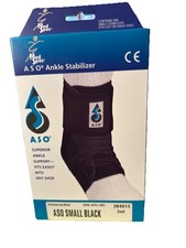 ASO MedSpec Ankle Stabilizer Brace Support Size Small Black EASY FIT INTO SHOE