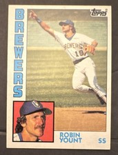 1984 Topps Robin Yount #10 Milwaukee Brewers MLB Baseball Base Set Trading Card