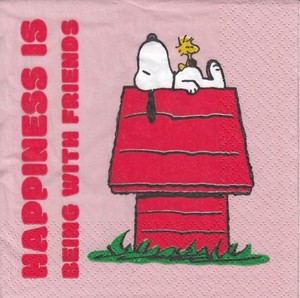 3 Lunch Paper Napkins Napkins (K5-9) Snoopy at the Dog Kennel