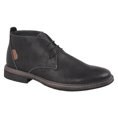 Goor M9567A Herren Schwarz Leder Chukka Stiefel Smart Freizeitschuhe UK 6 EU 40