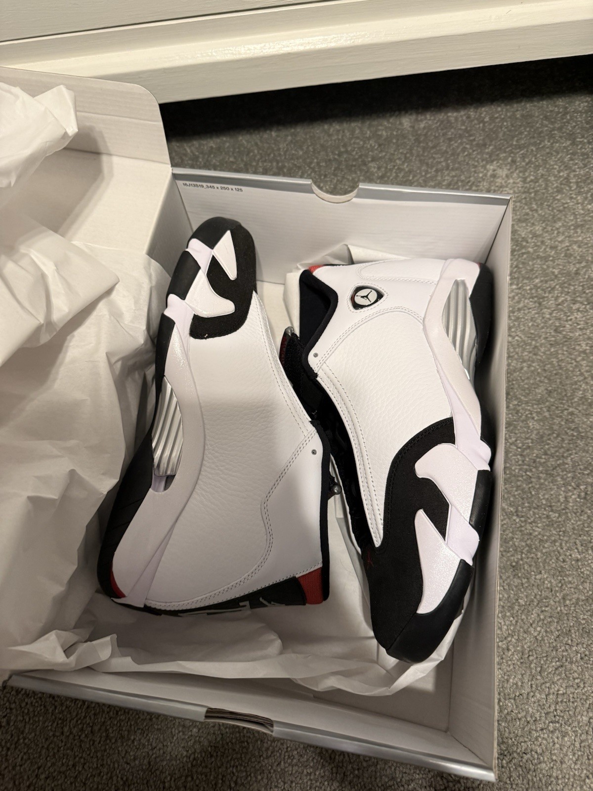 Jordan Air Jordan 14 Retro White Varsity Red Black Toe Men's Sneakers 487471-160