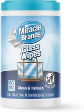 for Glass, Disposable and Streak Free Cleaning Wipes for Mirrors, Windows, Kitch