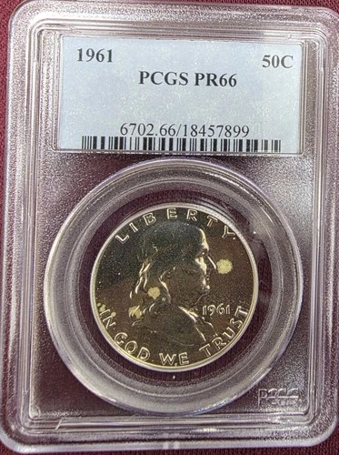1961 50C Ben Franklin Half Dollar Proof PCGS PR66