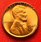 1948-D Lincoln Wheat Cent Penny GEM RED BU From an Original Bank Roll