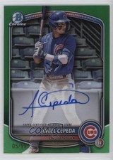 2025 Bowman Chrome Prospect Green Refractor 5/99 Angel Cepeda #CPA-AC Auto tw0