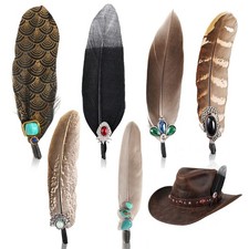12pcs Hat Natural Feathers,Cowboy Hat Feather...