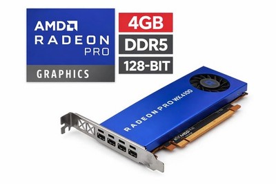 AMD Radeon Pro WX 4100   4GB GDDR5   4x Mini DisplayPort Grafikkarte #R28/4