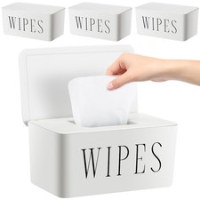 3 Pack Baby Wipes Dispenser Holder Wipe Container for Bathroom with Lid Toile...