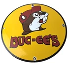 Vintage Buc-ee's Sign - Bucee Beaver Gas Service Station Pump Porcelain Sign