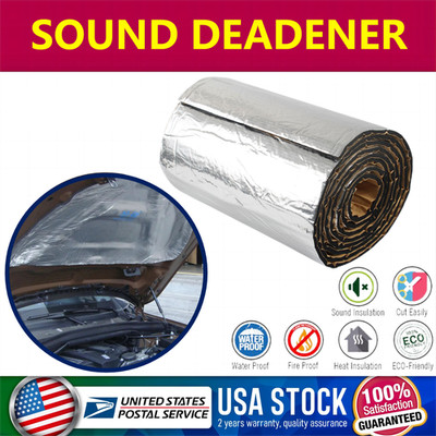 Silver Sound Deadener Mat For Car Noise Heat Insulation Engine Hood Autohesion