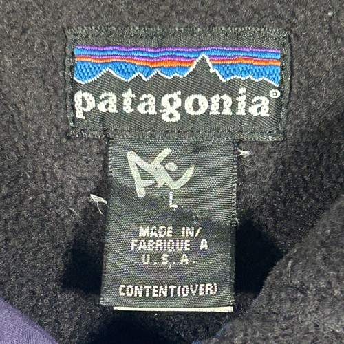 VTG 90s Patagonia Shelled Synchilla Jacket Blue L Bomber Fleece Lined Made In US by Patagonia, $122.08 - Photo 4