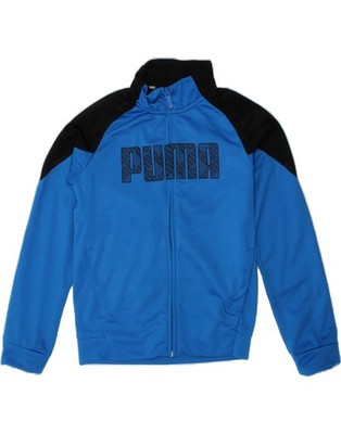 Puma Jungen Grafik Trainingsanzug Oberteil Jacke 9-10 Jahre Blau Colourblock DH20
