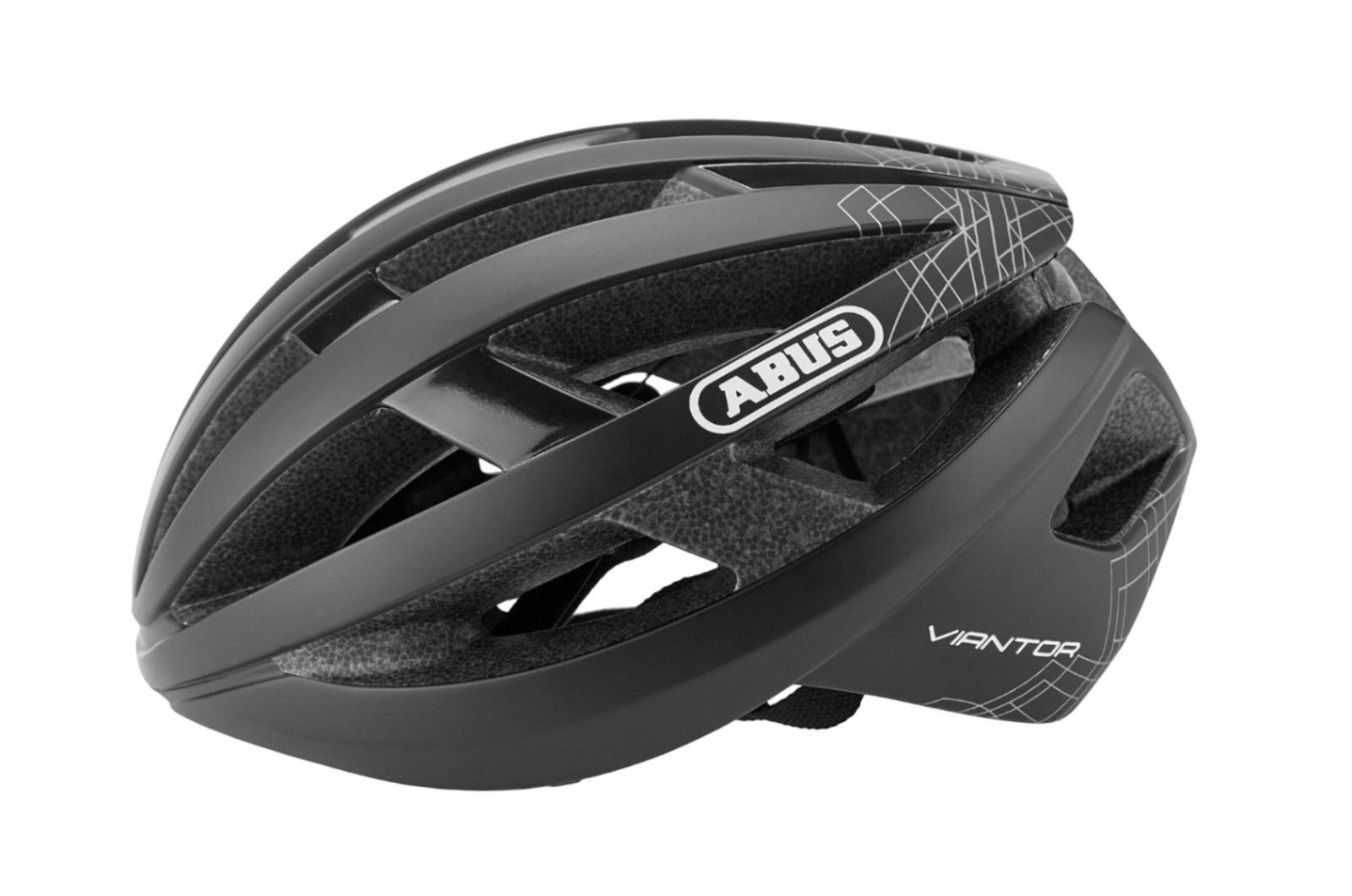 ABUS Viantor Casco Bicicleta - Negro, TALLA (51-55 CM)