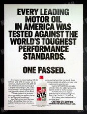 Castrol GTX Motor Oil 1992 Trade Print Magazine Ad Poster ADVERT