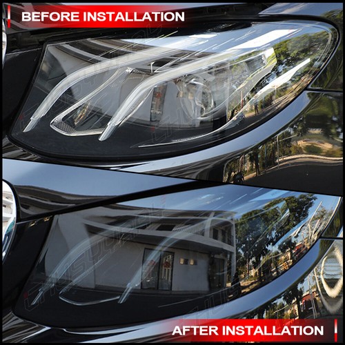 30cmx200cm Licht Schwarz Auto Front Scheinwerfer Folie für BMW 3er E90 2005-2011 - Bild 8 von 11