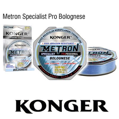 150m ANGELSCHNUR KONGER METRON SPECIALIST PRO BOLOGNESE, MONOFILE SCHNUR, LINE