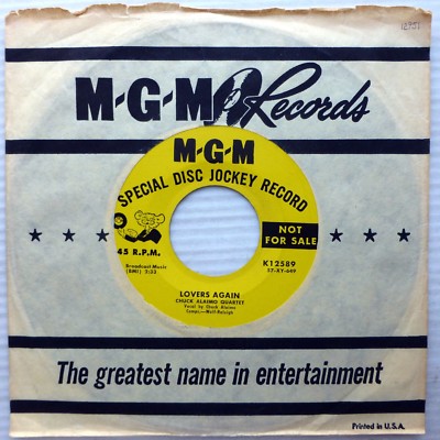 CHUCK ALAIMO QUARTET mint minus M-G-M promo 45 WHERE'S MY BABY