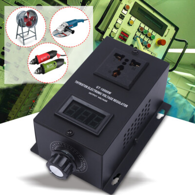 110V 10000W SCR Adjustable Motor Fan Speed Voltage Regulator Controller Dimmer
