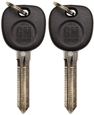 2 NEW UNCUT OEM CHEVROLET GM LOGO TRANSPONDER CHIP IGNITION KEYS 23372322