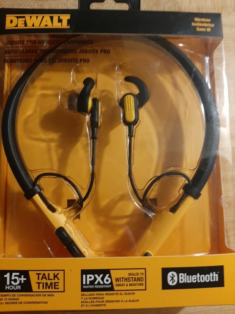 DEWALT Jobsite Pro In Ear Bluetooth Headphones - Black/Yellow for sale online | eBay