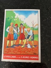 chromo découpi années 50 fables de la fontaine Flan Impérial