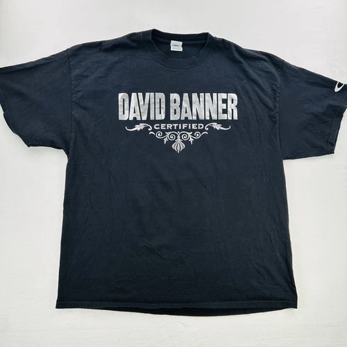 David Banner Shirt Adult 2XL XXL Black Rap Concert T Vintage vintage concert t-shirt, vintage, size XXL, single stitch, B+ condition