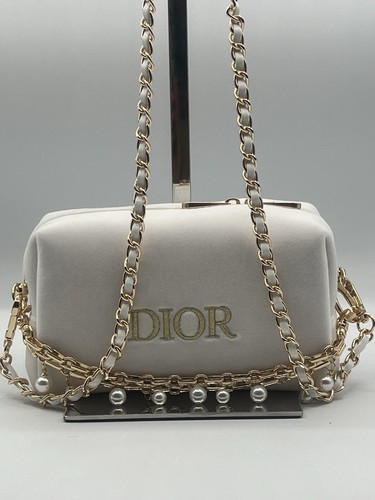NWOT Dior VIP Limited Velvet Camera Bag Shoulder Bag Crossbody+Pearl Charm