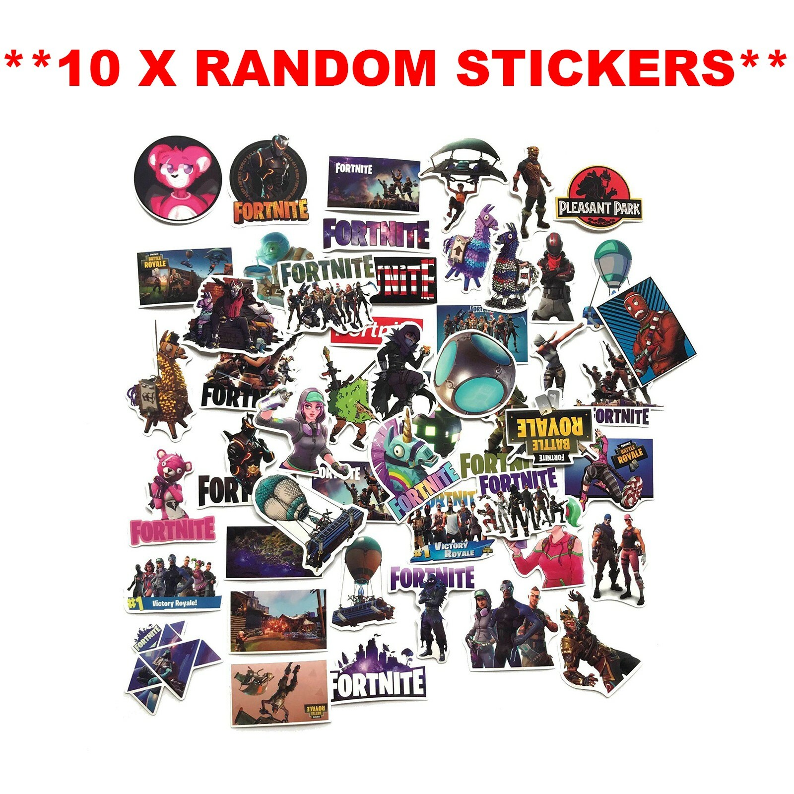 10 x FORTNITE Gaming Stickers Battle Royale loot party bags