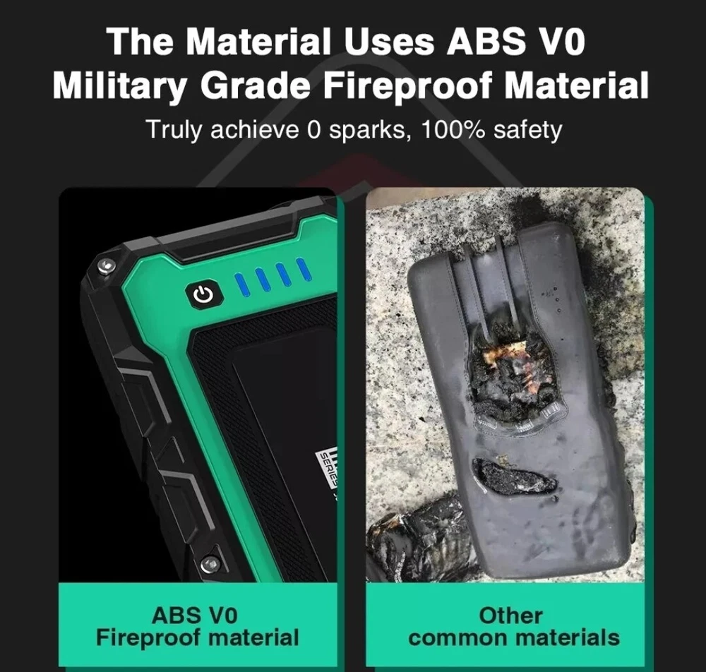 Power Bank 2000A Jump Starter Portable Charger Car Booster Auto Starting Device