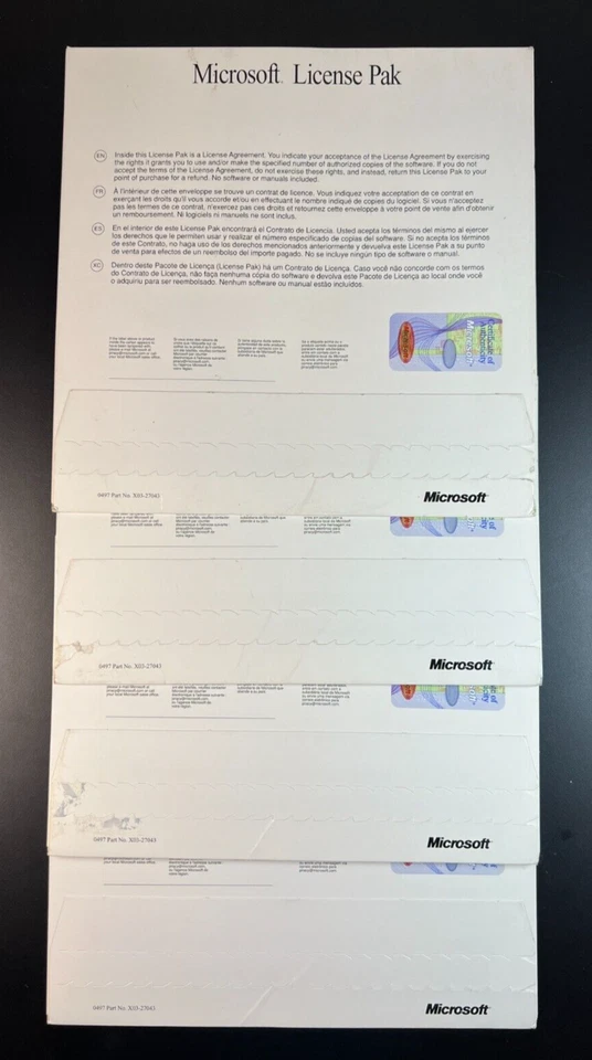 Lot of 4 NEW SEALED Microsoft Windows NT Server 4.0 CAL 1 Client Access Licenses - Image 2 of 4