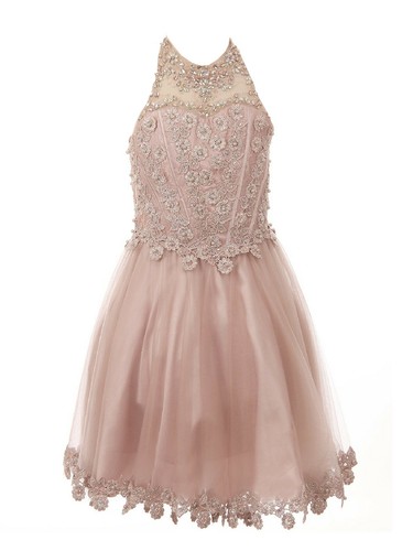 pink junior bridesmaid dresses
